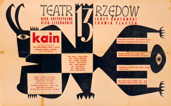 Plakat do przedstawienia "Kain", 1959; autor: Jerzy Skarżyński